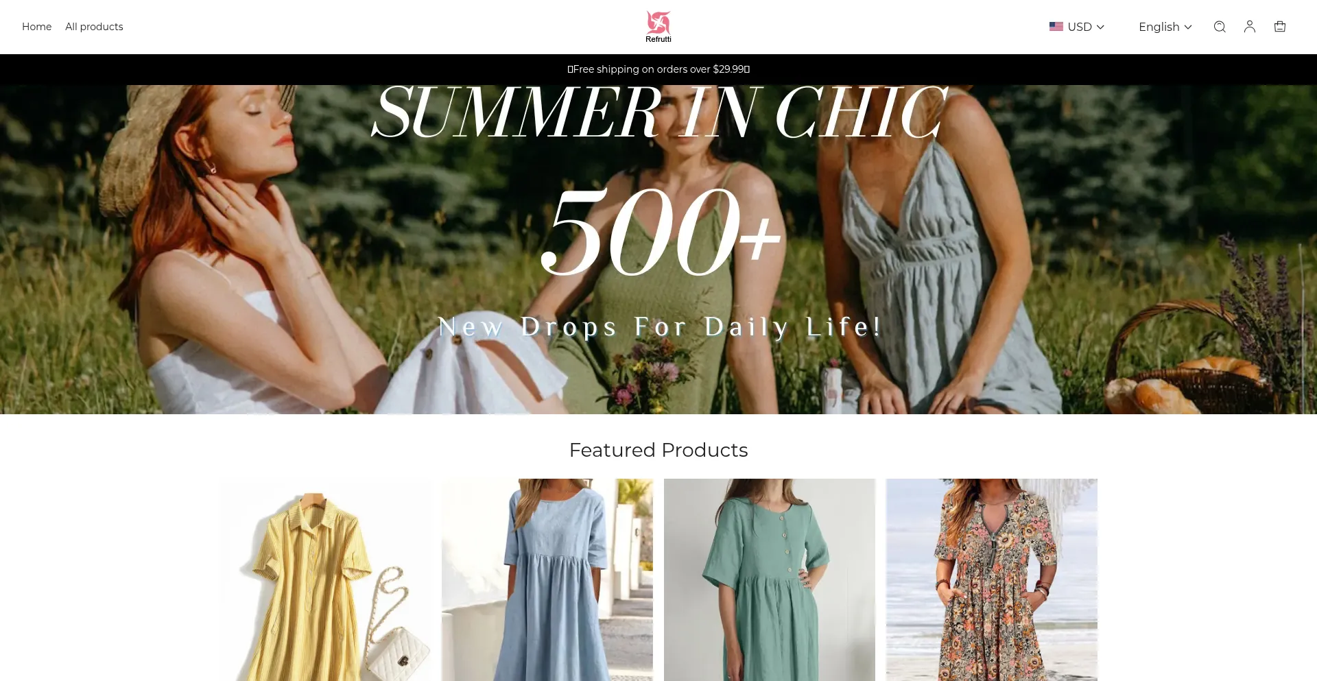 Website screenshot of Refrutti.com