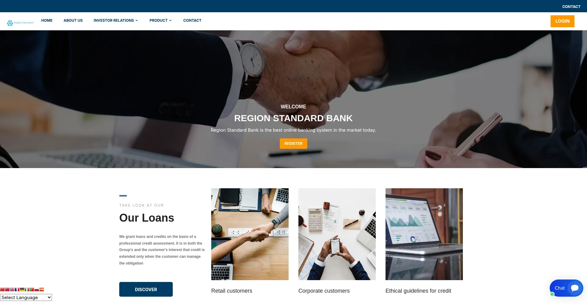 Website screenshot of Regionstandard.com