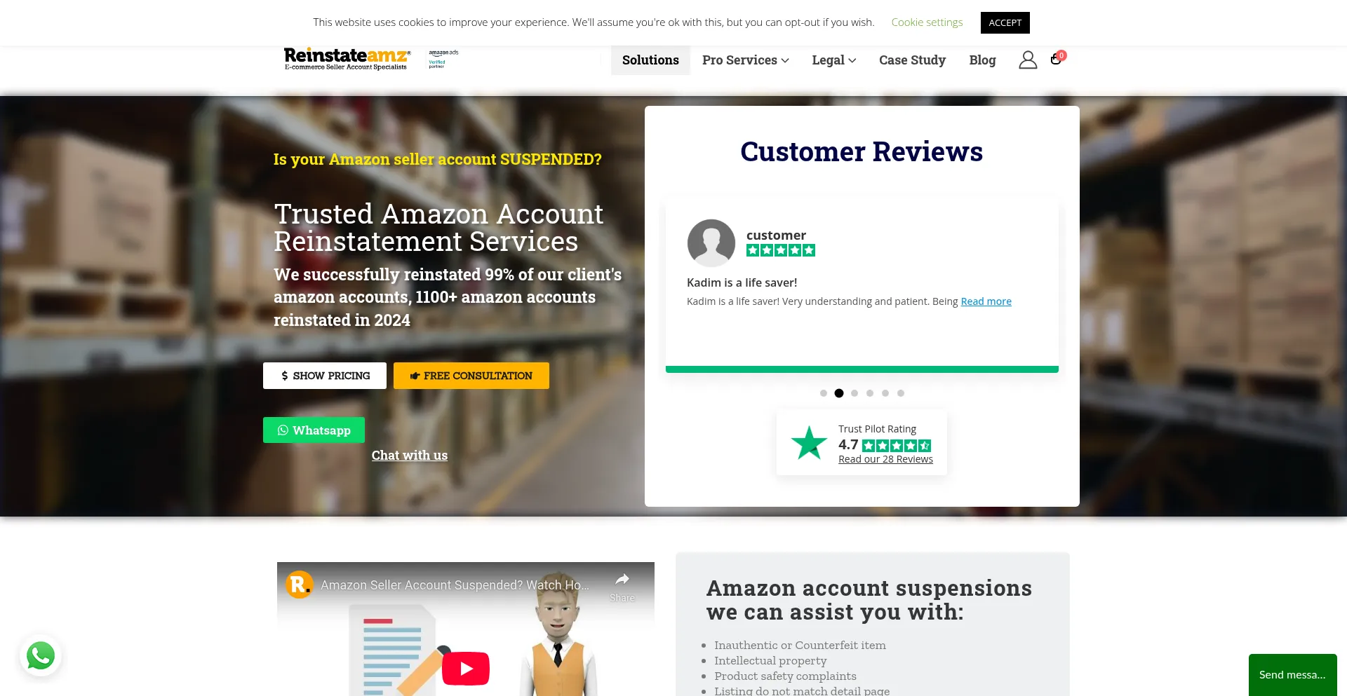 ¿És Seguro y Confiable Reinstateamz.com?