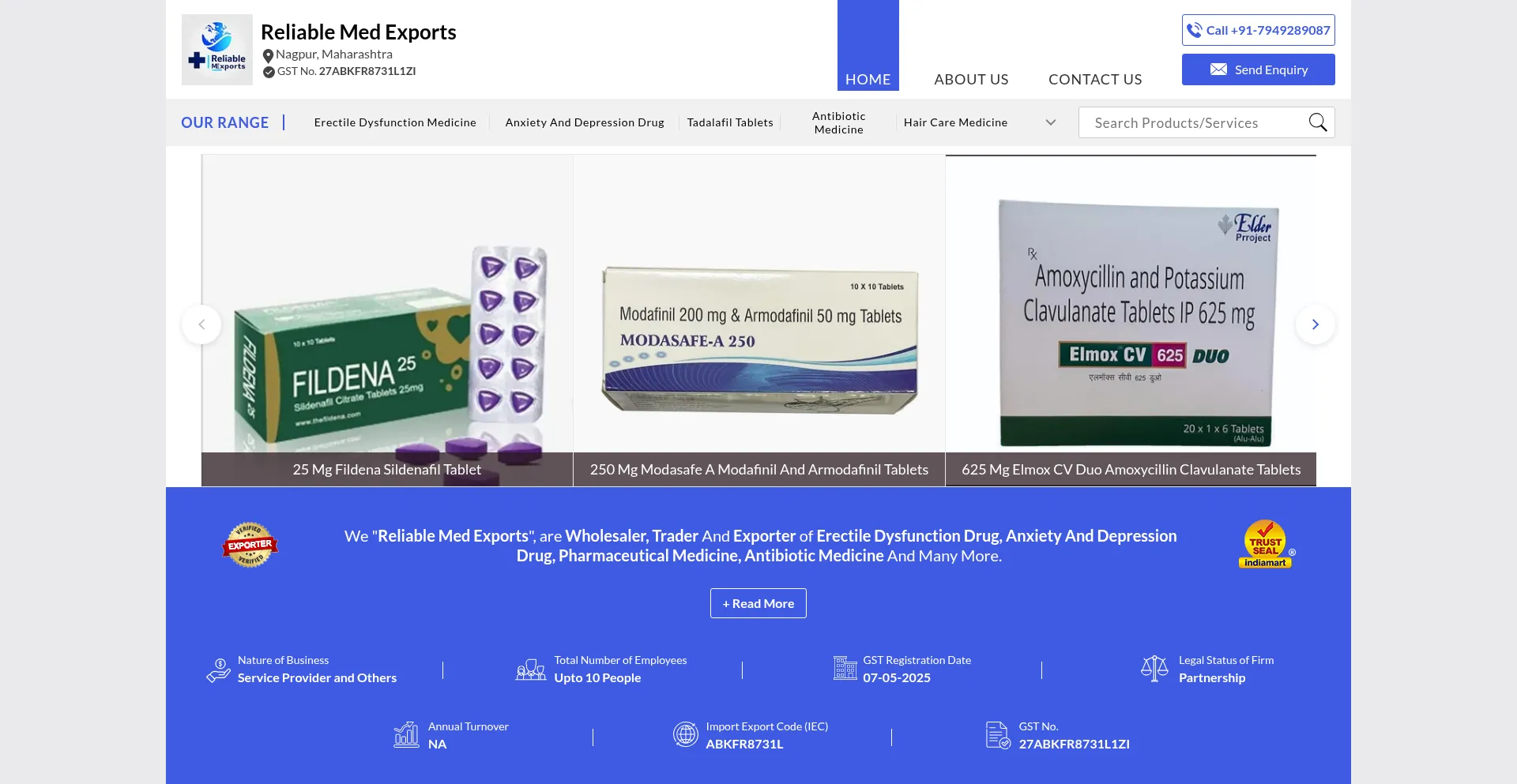 ¿És Seguro y Confiable Reliablemedexports.com?