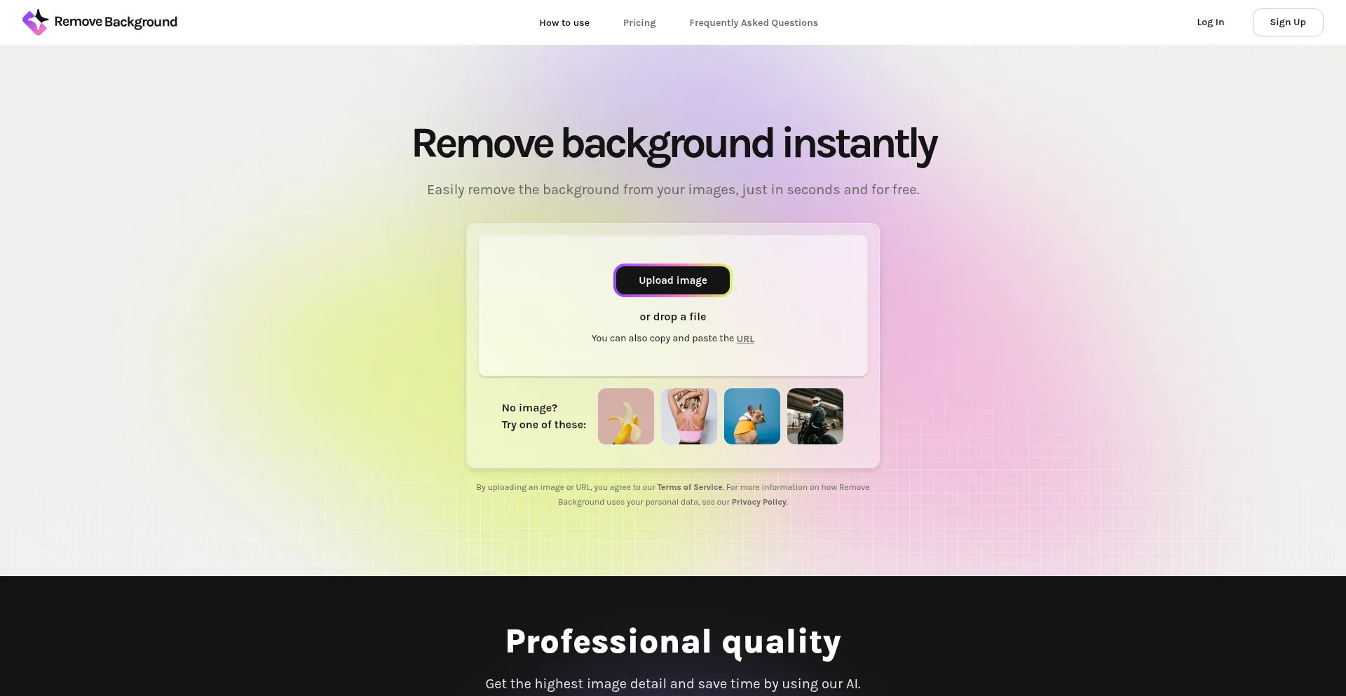 Remove-background.com Screenshot