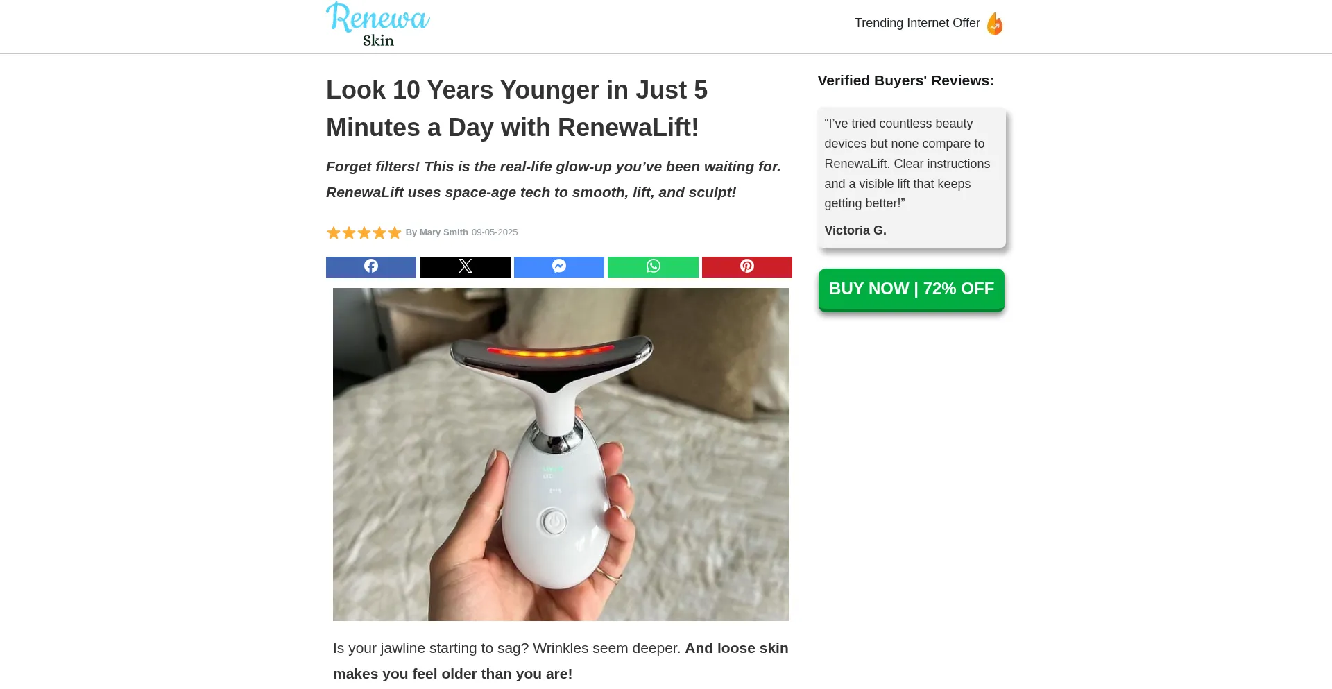 ¿És Seguro y Confiable Renewa-lift.com?