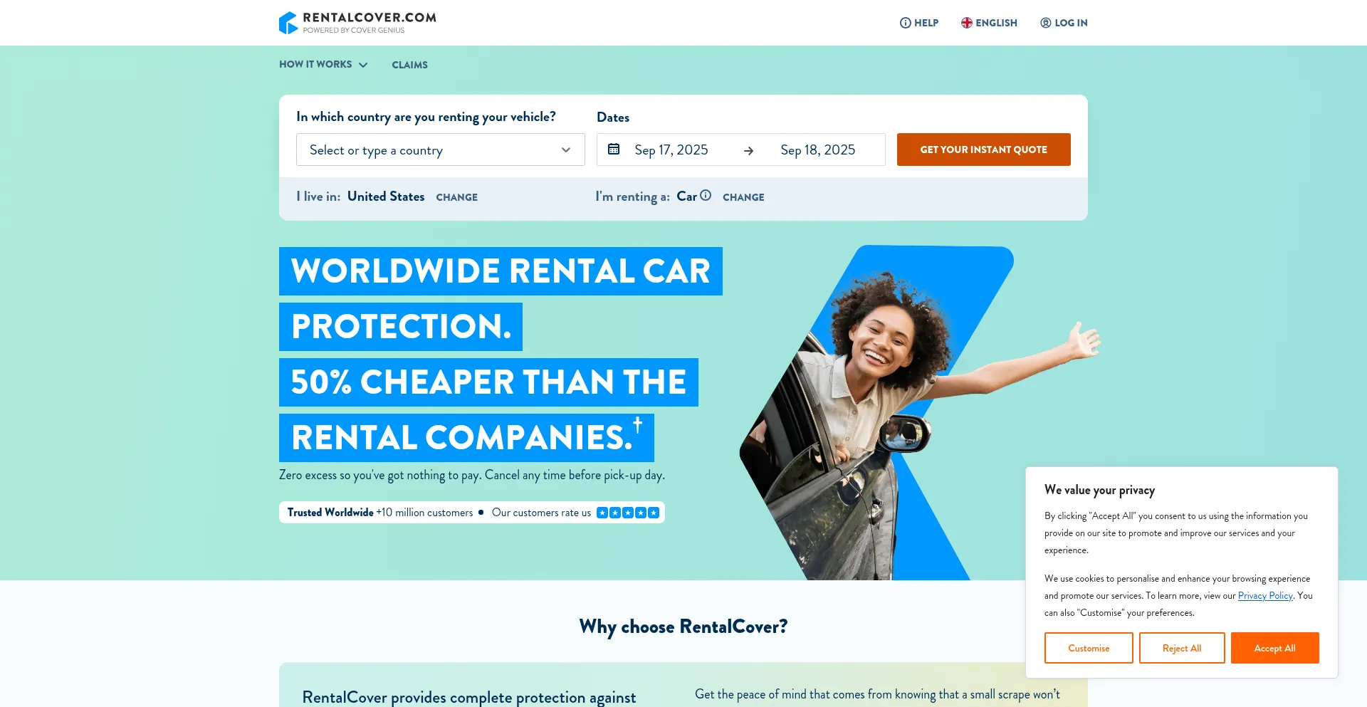 ¿És Seguro y Confiable Rentalcover.com?