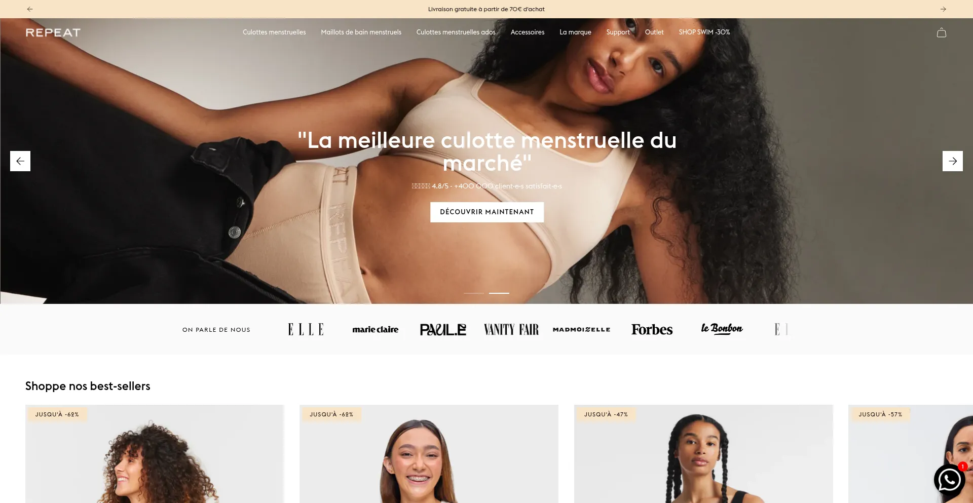 ¿És Seguro y Confiable Repeat-undies.fr?