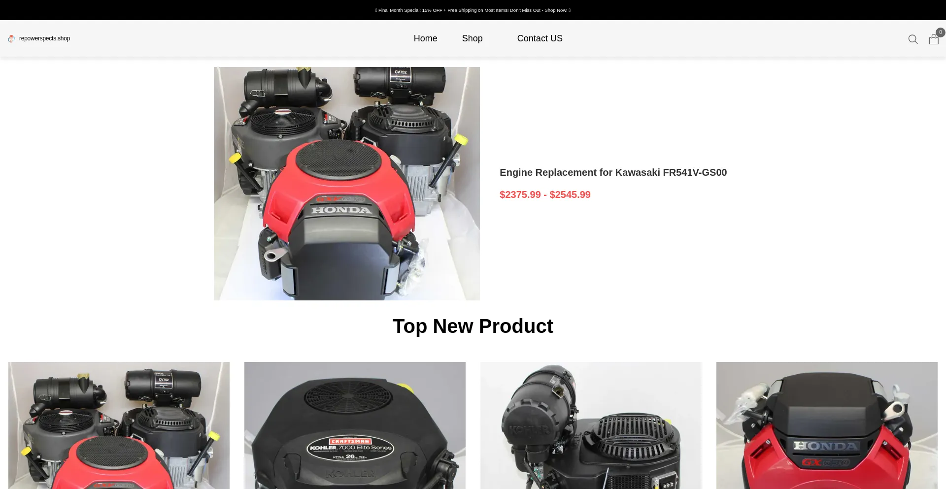 Website screenshot of Repowerspects.shop