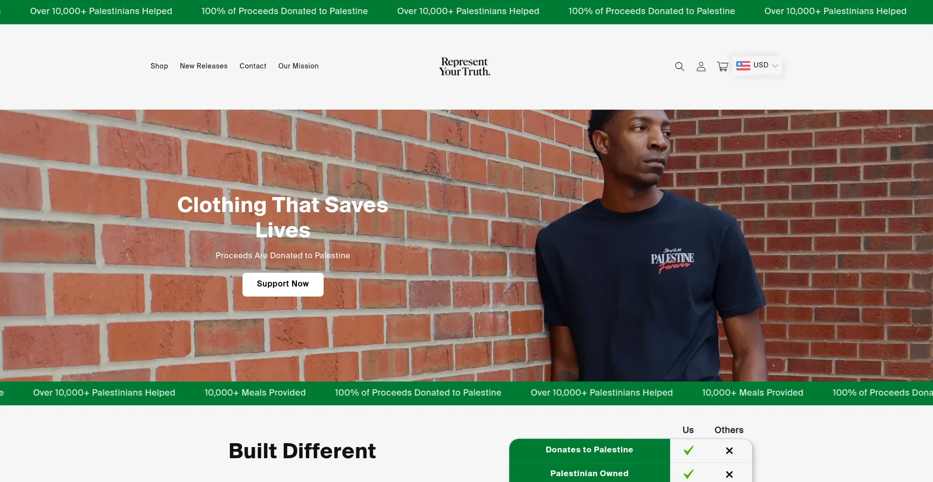 Website screenshot of Representyourtruth.com