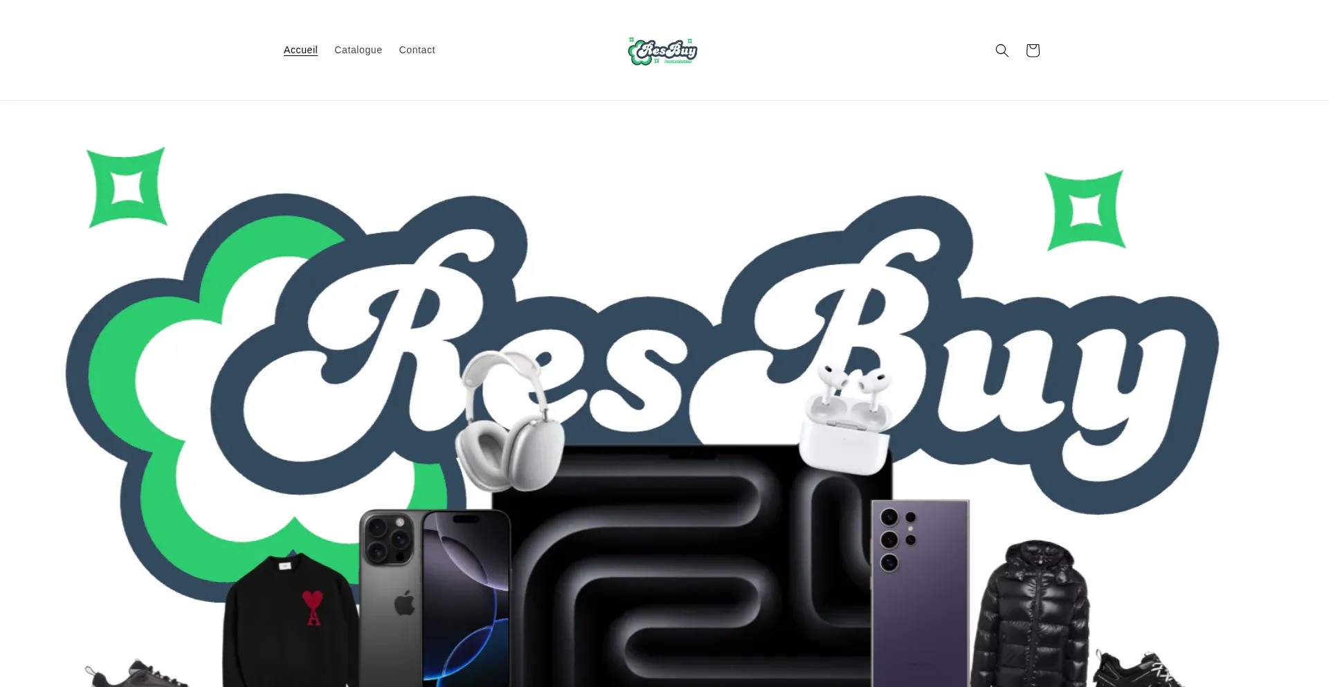 Website screenshot of Resbuy.store