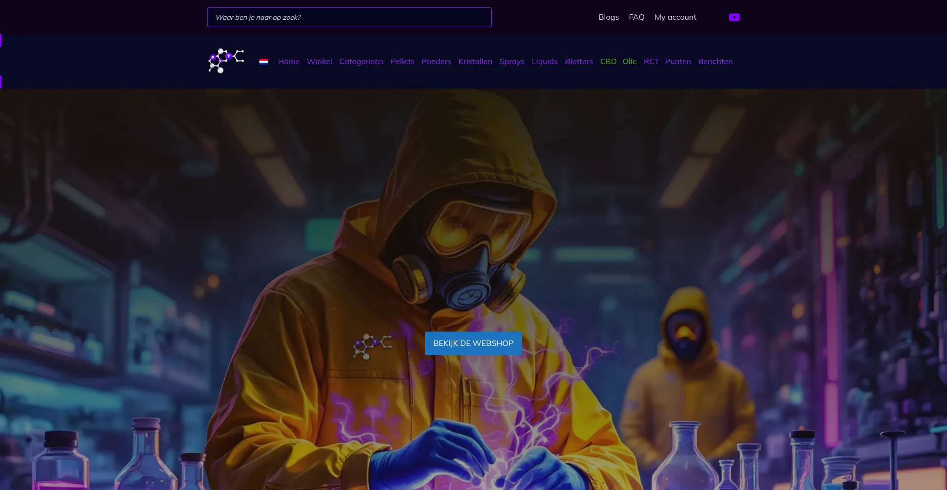 Website screenshot of Research-chemicals-team.net