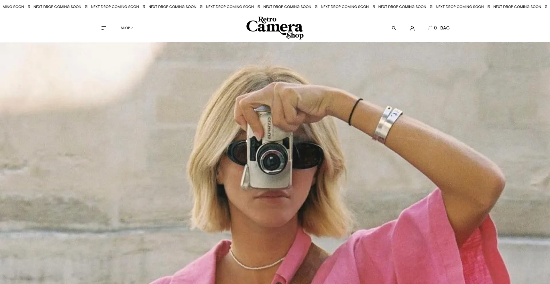 Website screenshot of Retrocamerashop.com
