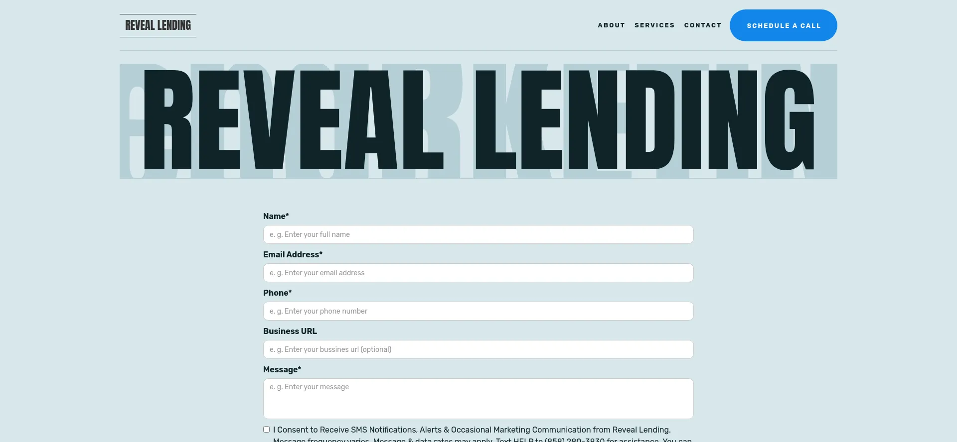 Reveallending.com Screenshot