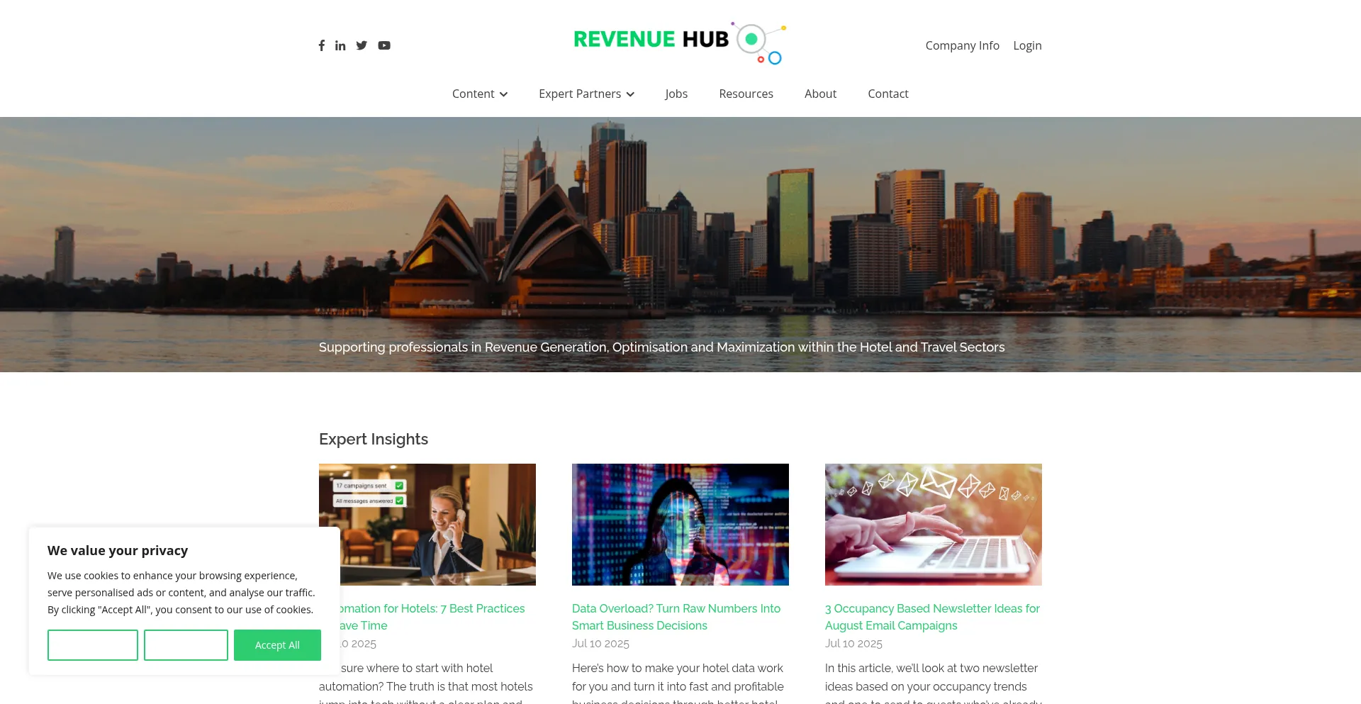 Website screenshot of Revenue-hub.com