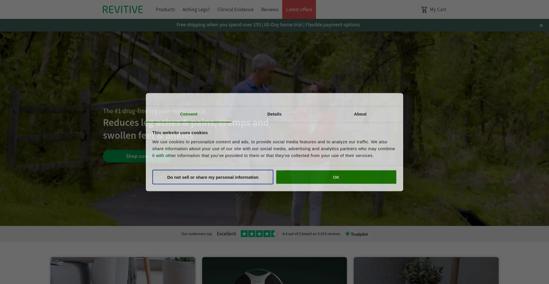 Website screenshot of Revitive.com