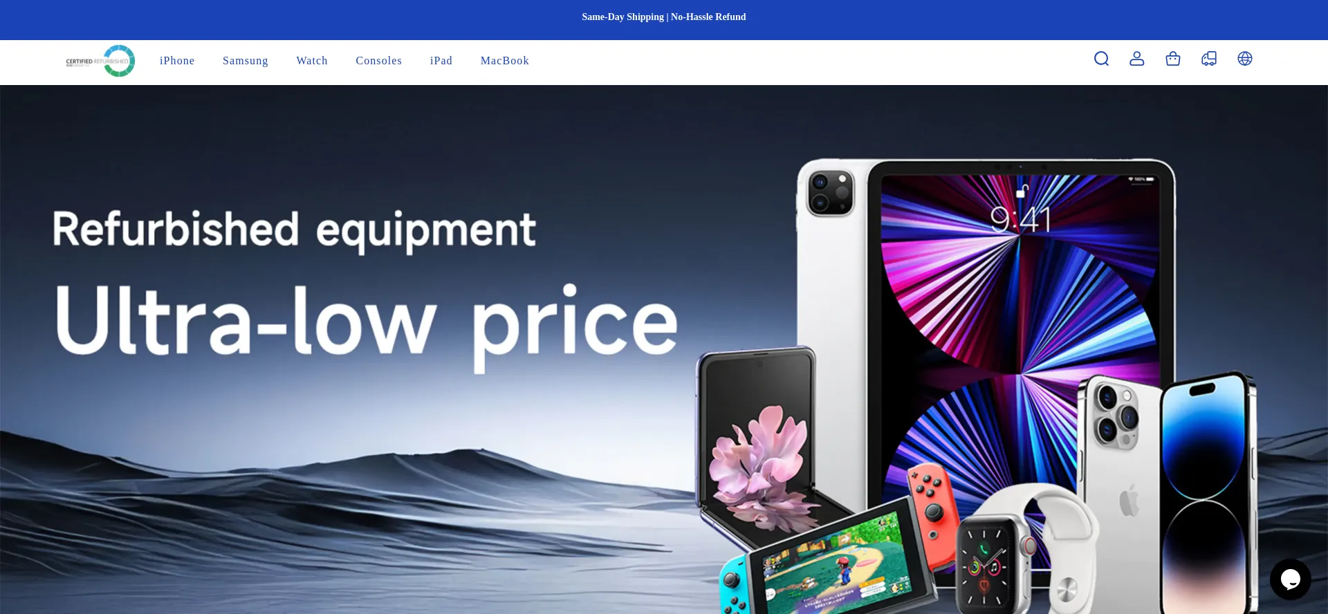 Website screenshot of Revive-phones.store