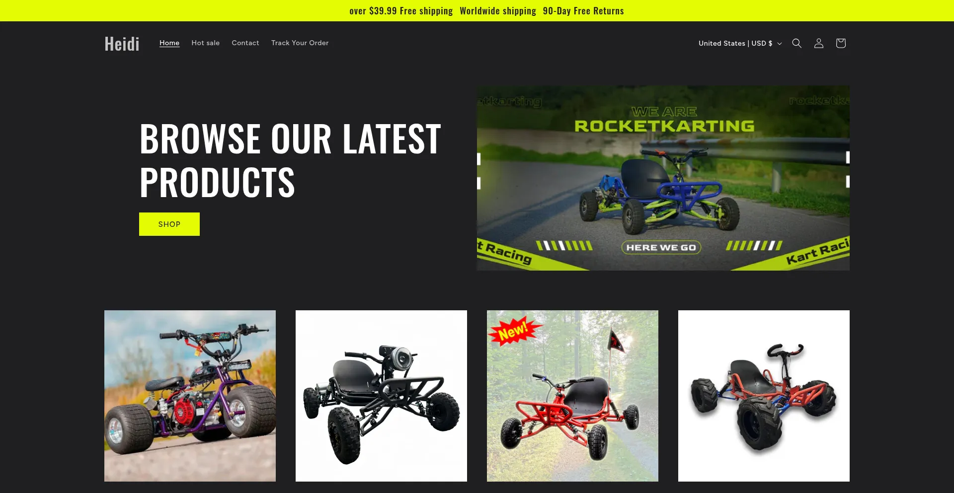 Website screenshot of Rheton.shop
