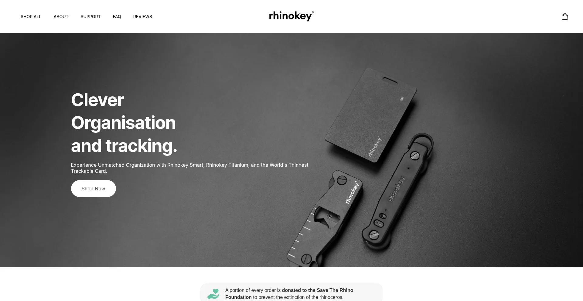 Website screenshot of Rhinokey.eu