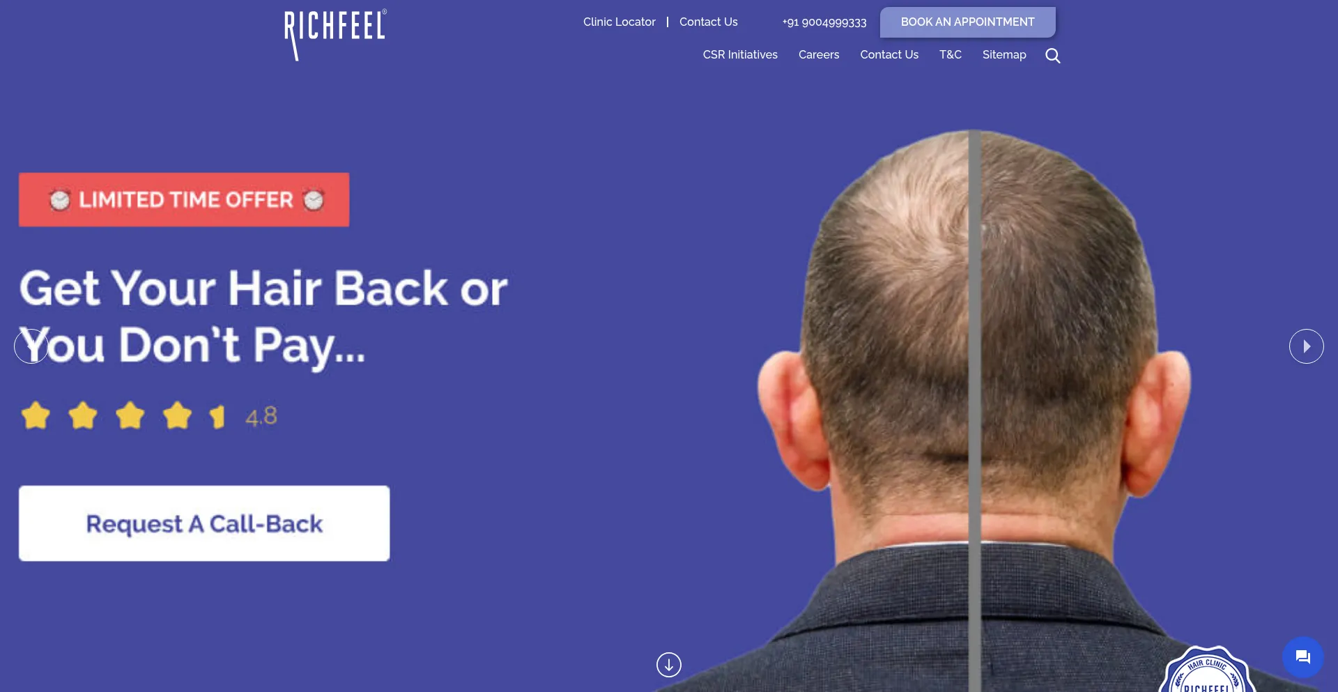 Website screenshot of Richfeel.com