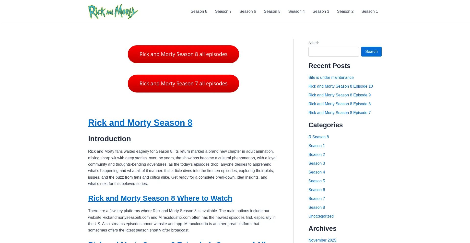 Rickandmortyseason8.com