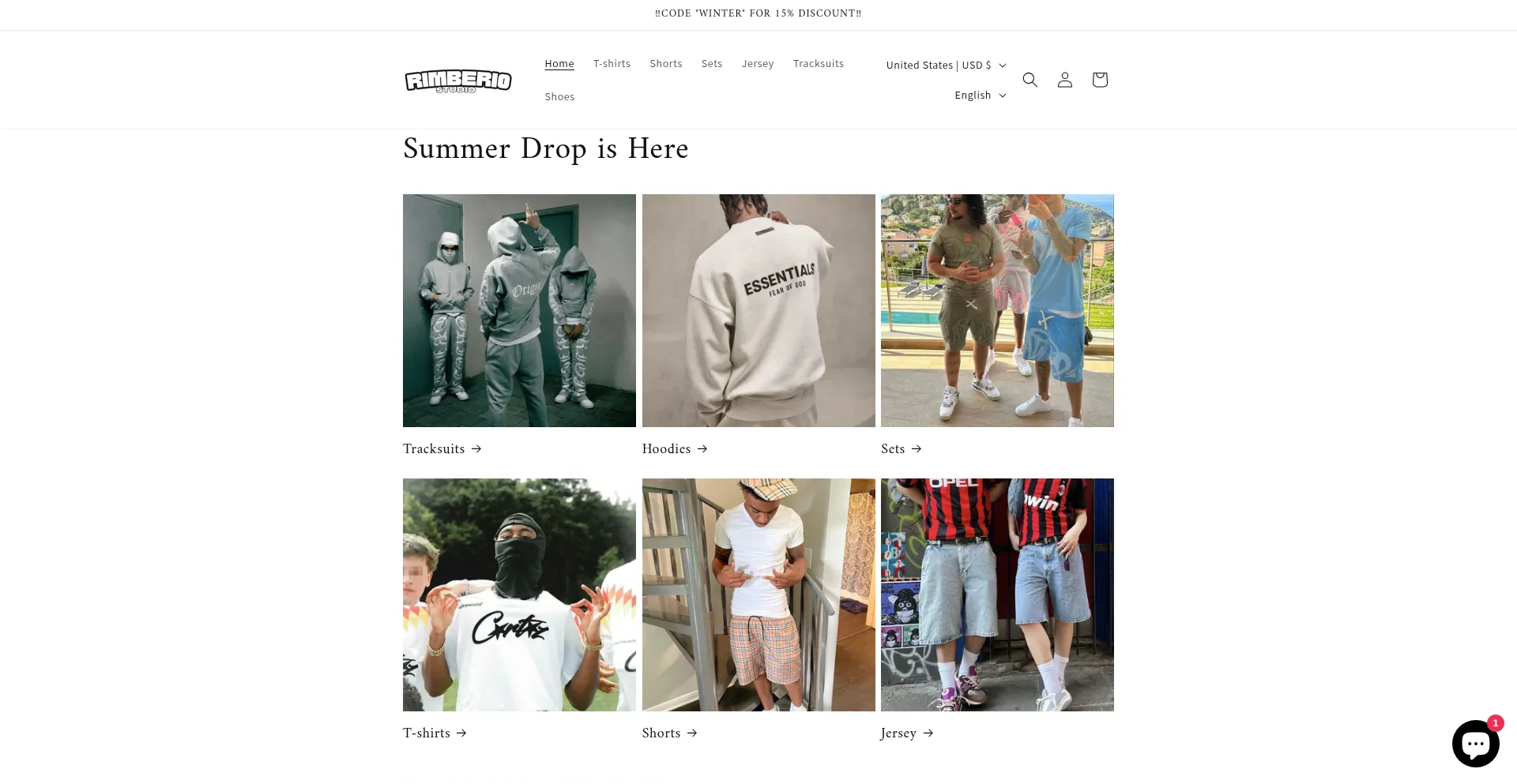 Website screenshot of Rimberio-studio.com