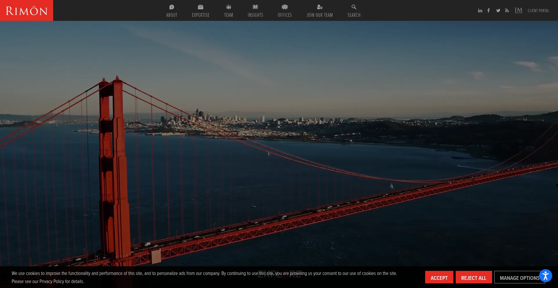 Website screenshot of Rimonlaw.com