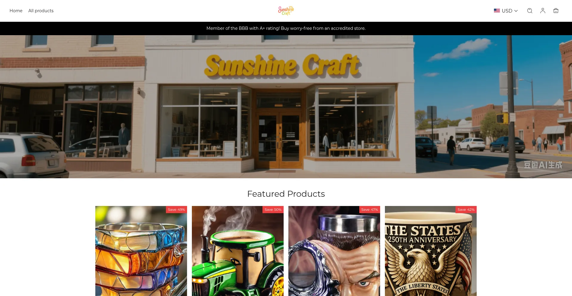Website screenshot of Rinamart.com