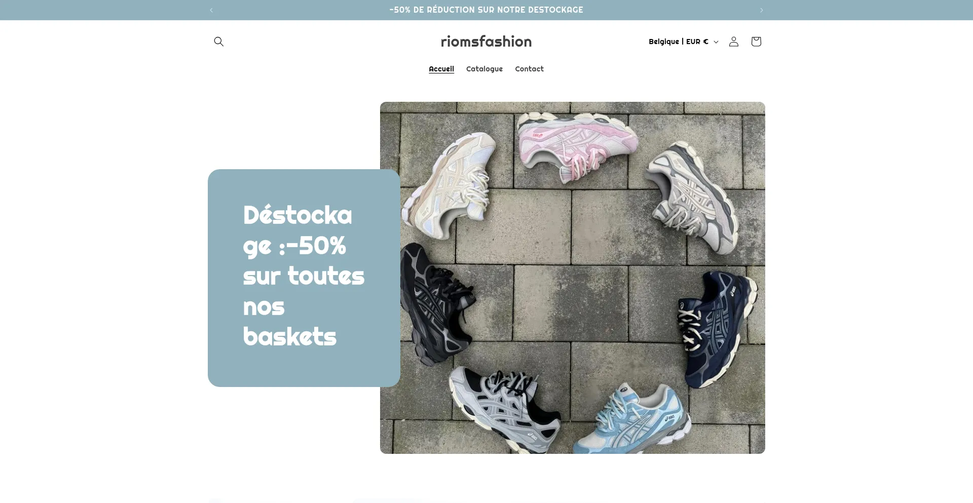 Website screenshot of Riomsfashion.store
