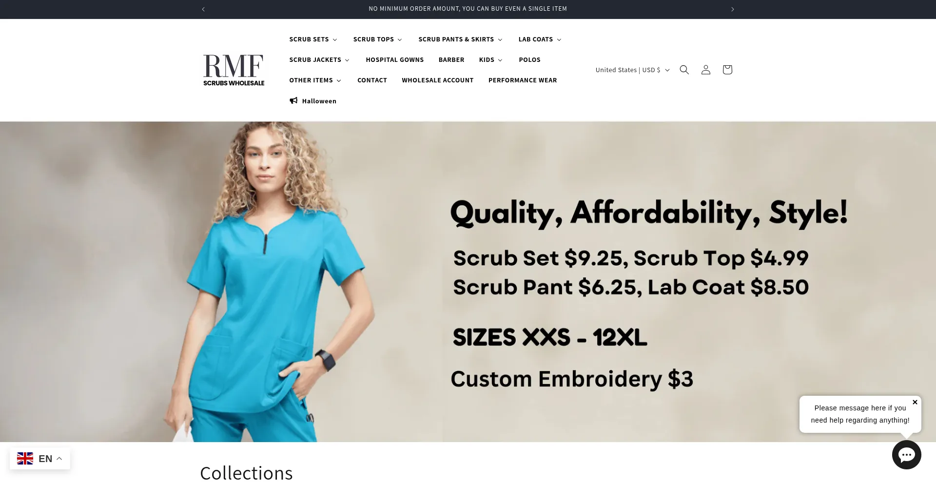 ¿És Seguro y Confiable Rmfscrubswholesale.com?