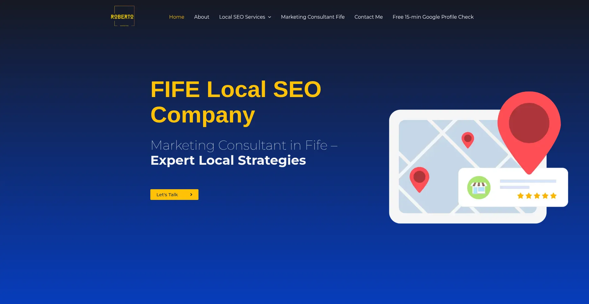 Website screenshot of Roberto.marketing