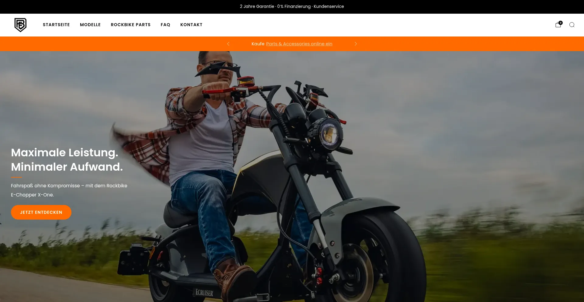 Website screenshot of Rockbike.de