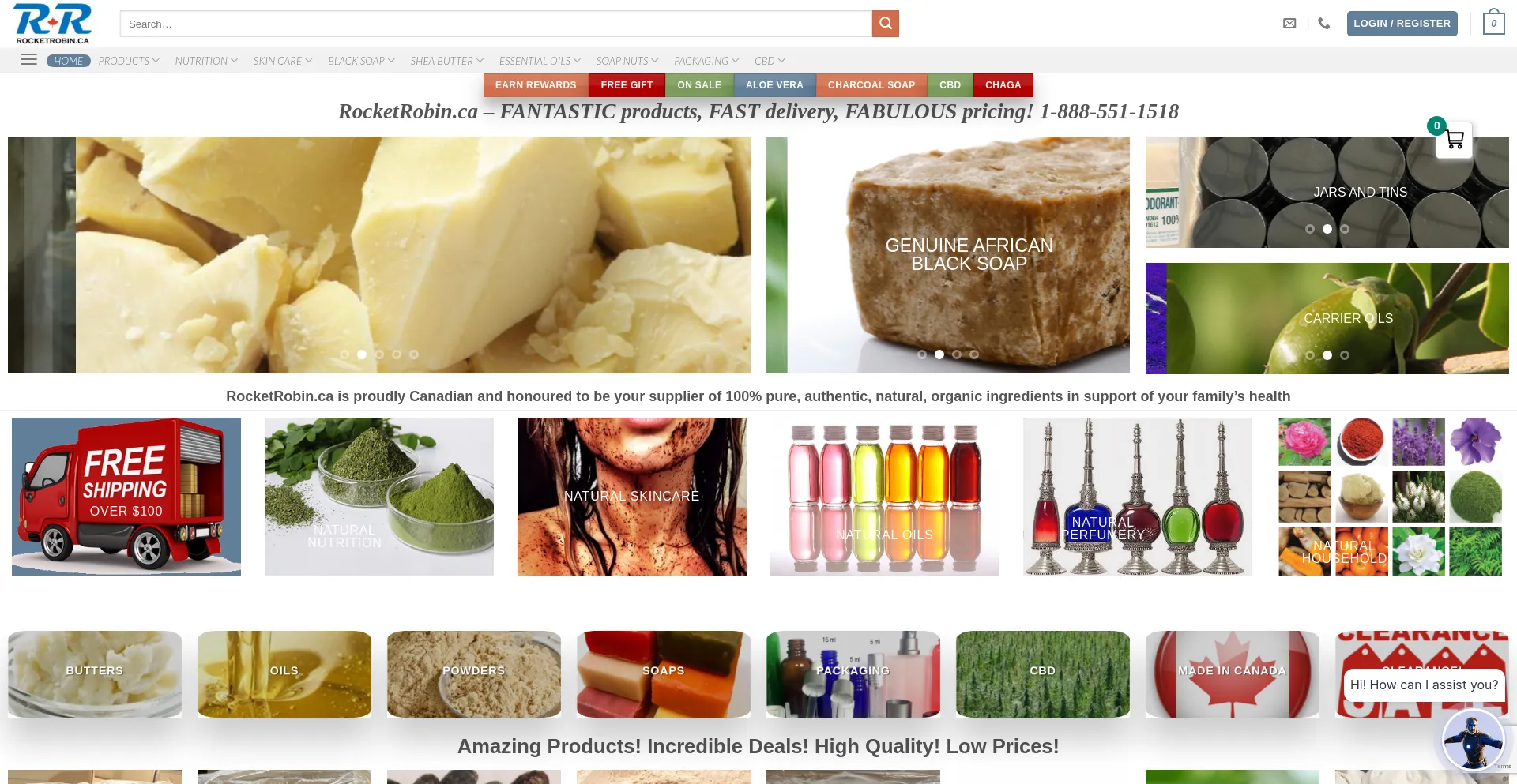 Website screenshot of Rocketrobin.ca