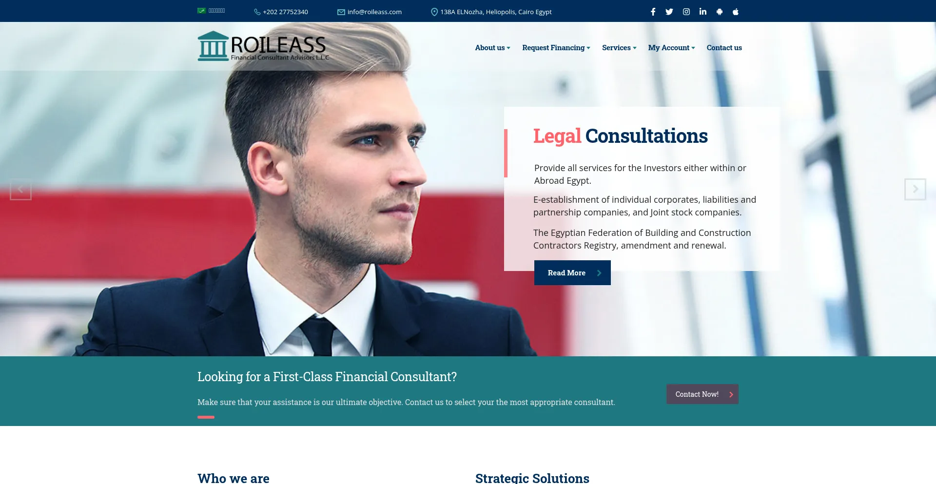 Website screenshot of Roileass.com