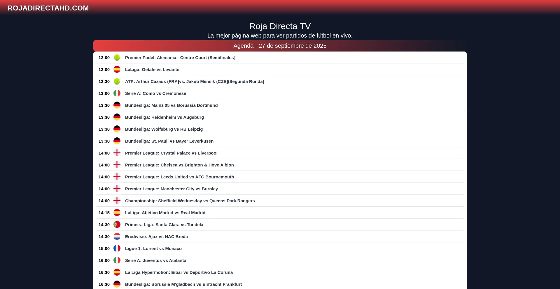 Rojadirectahd.com Screenshot
