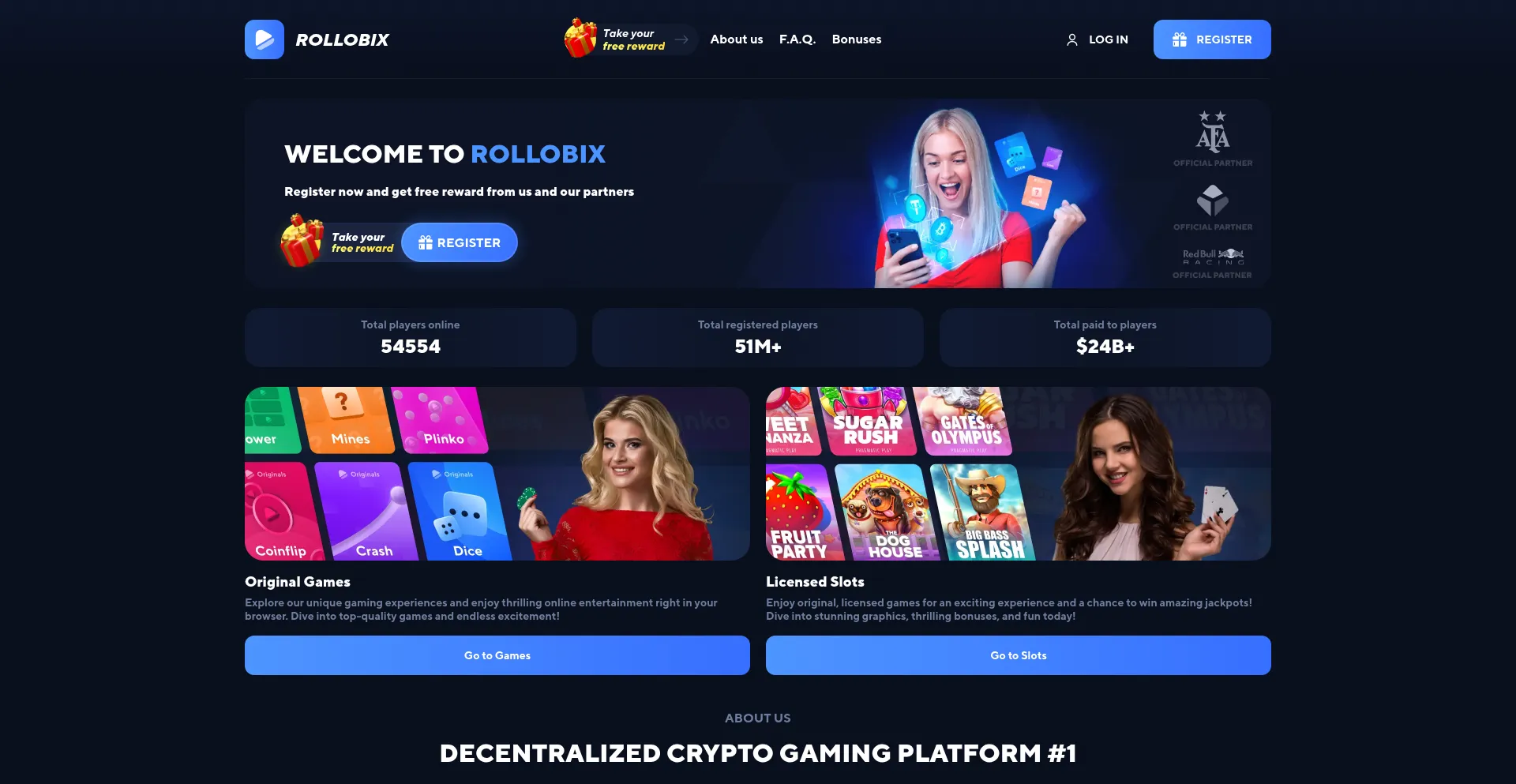 Website screenshot of Rollobix.com