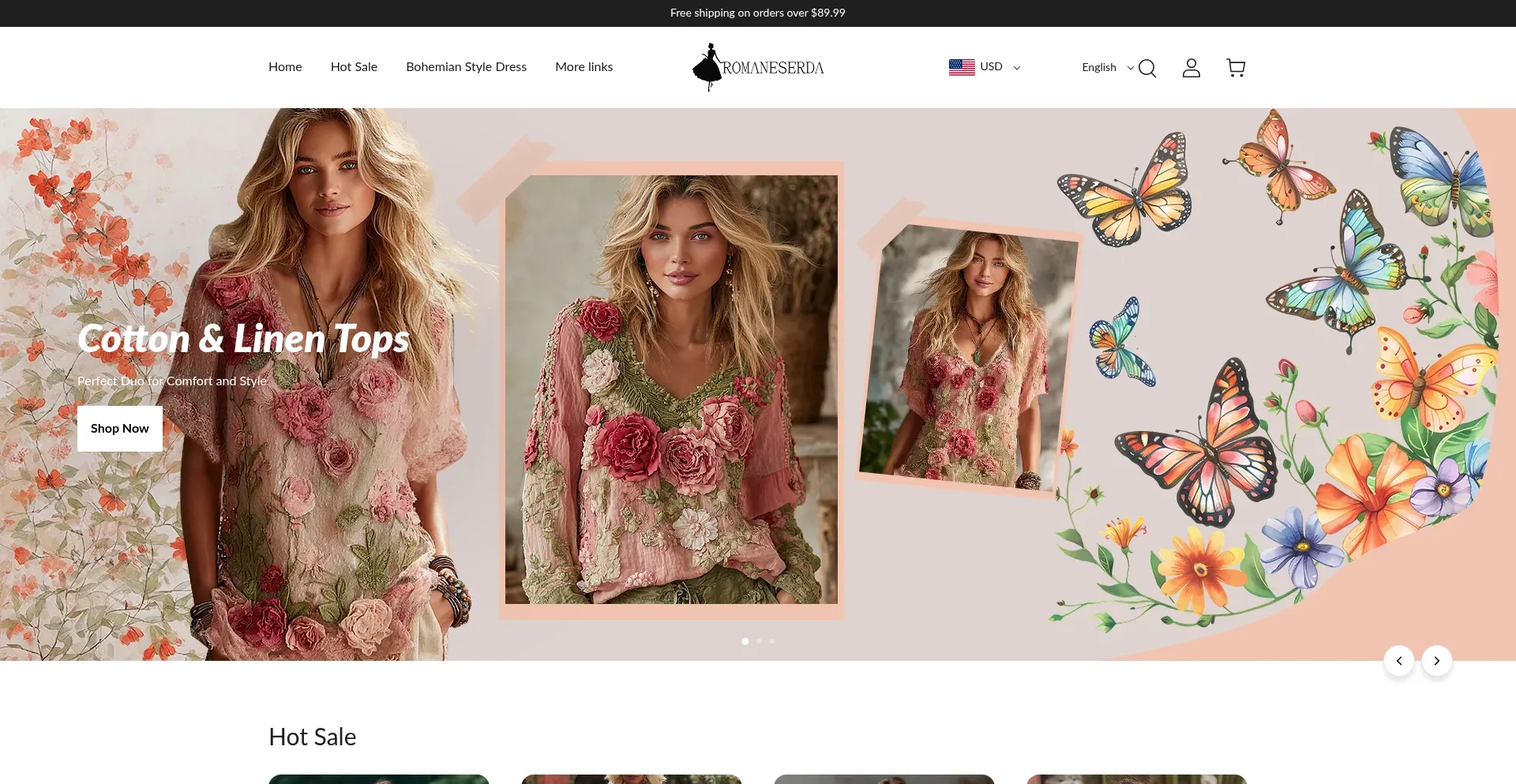 Website screenshot of Romaneserda.com