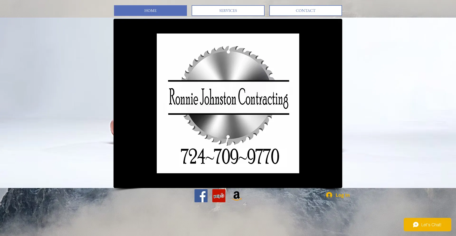 Website screenshot of Ronniejohnstoncontracting.com