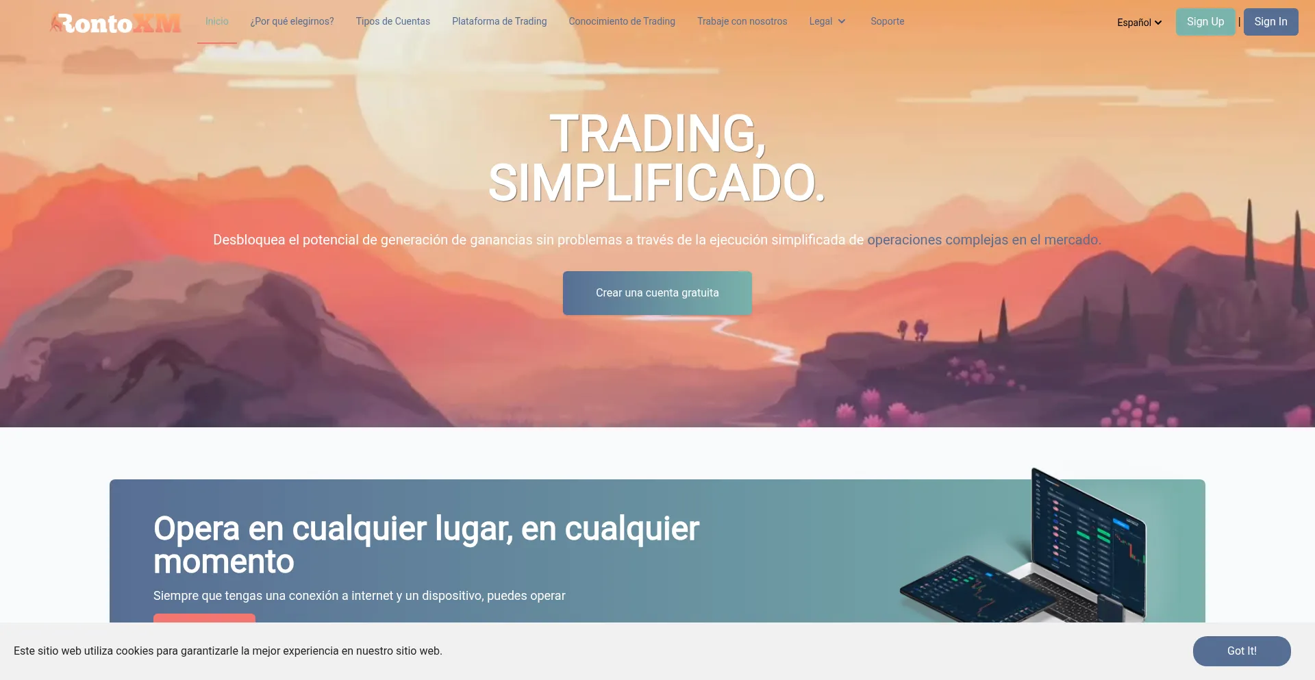Website screenshot of Rontoxm.com