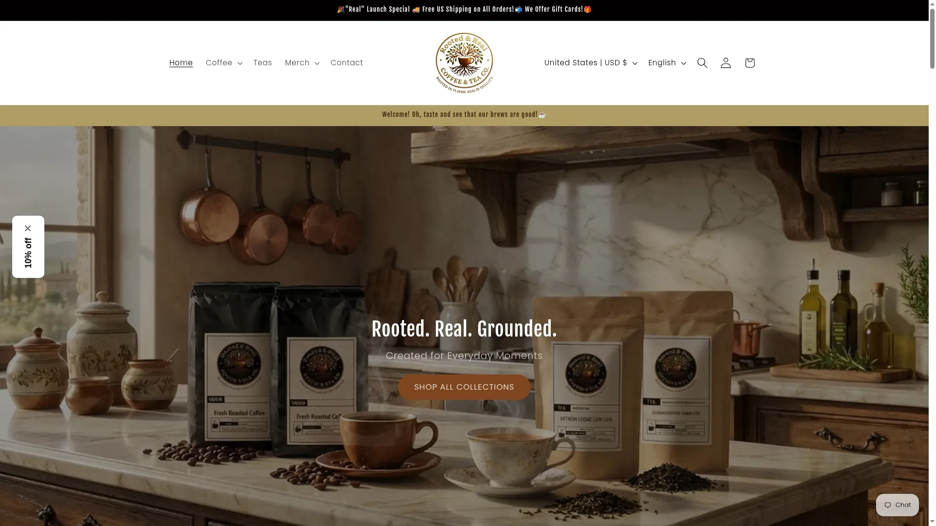 Rootedandrealcoffeeandtea.com