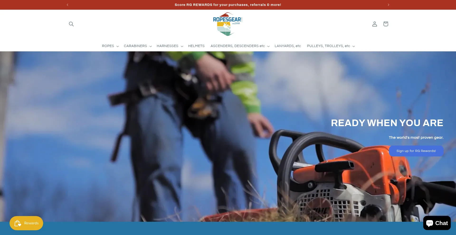 Ropesgear.com Screenshot