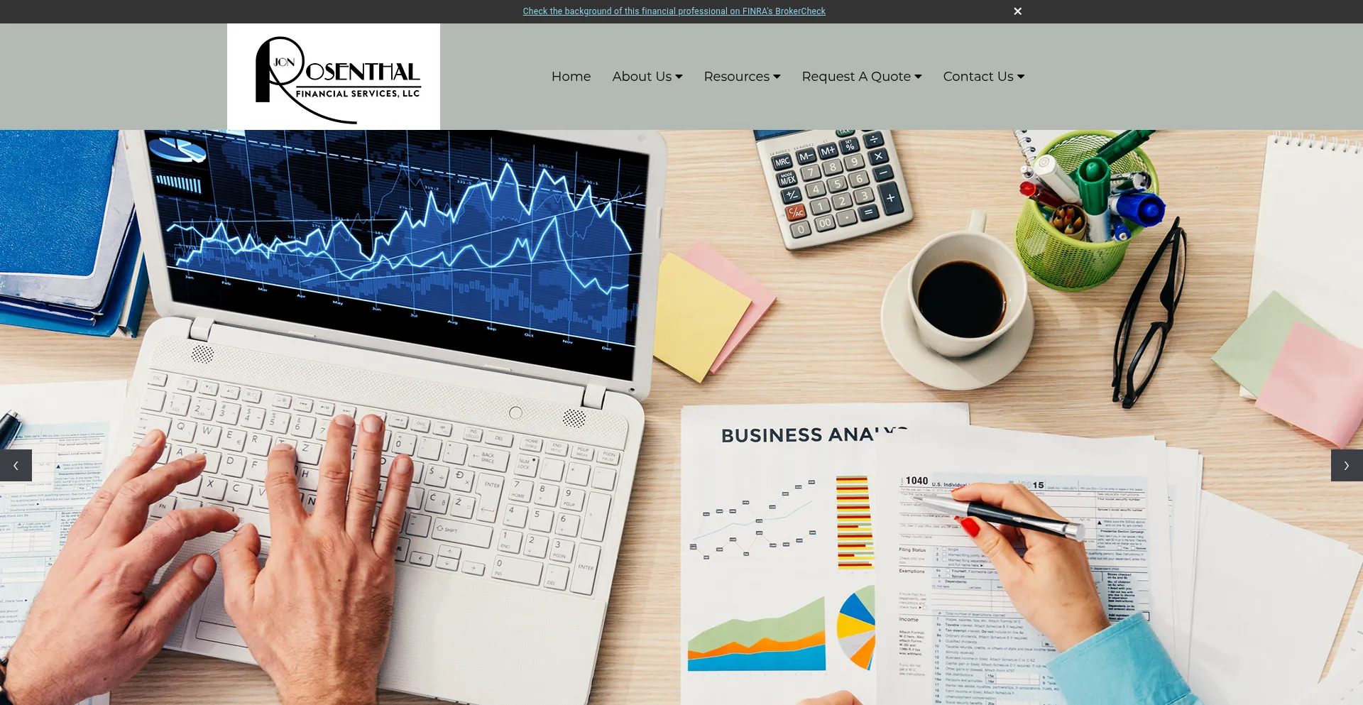 Website screenshot of Rosenthalfinancial.com