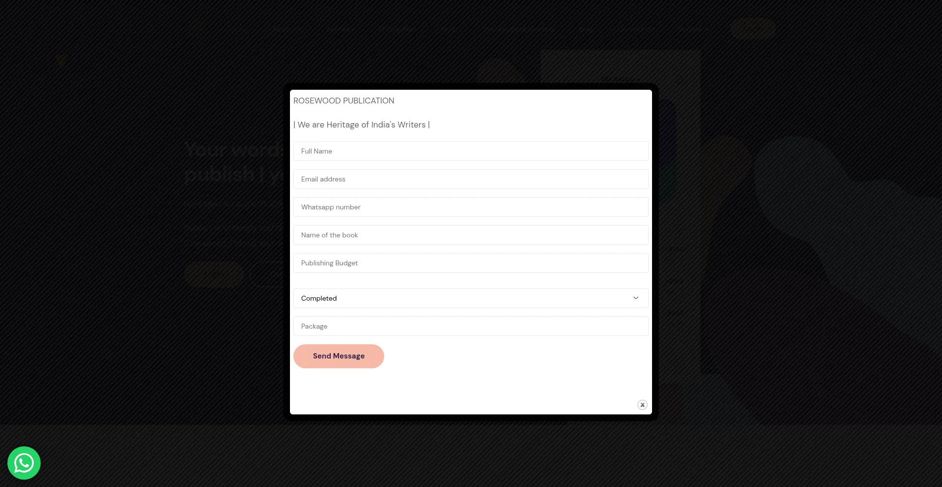 Website screenshot of Rosewoodpub.com