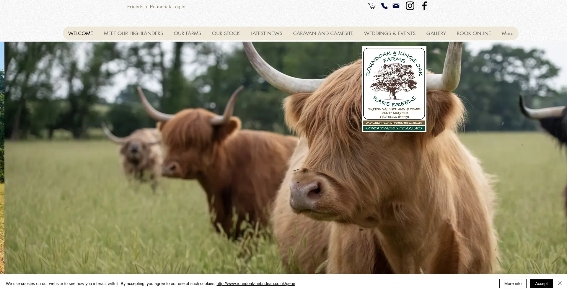Website screenshot of Roundoak-hebridean.co.uk