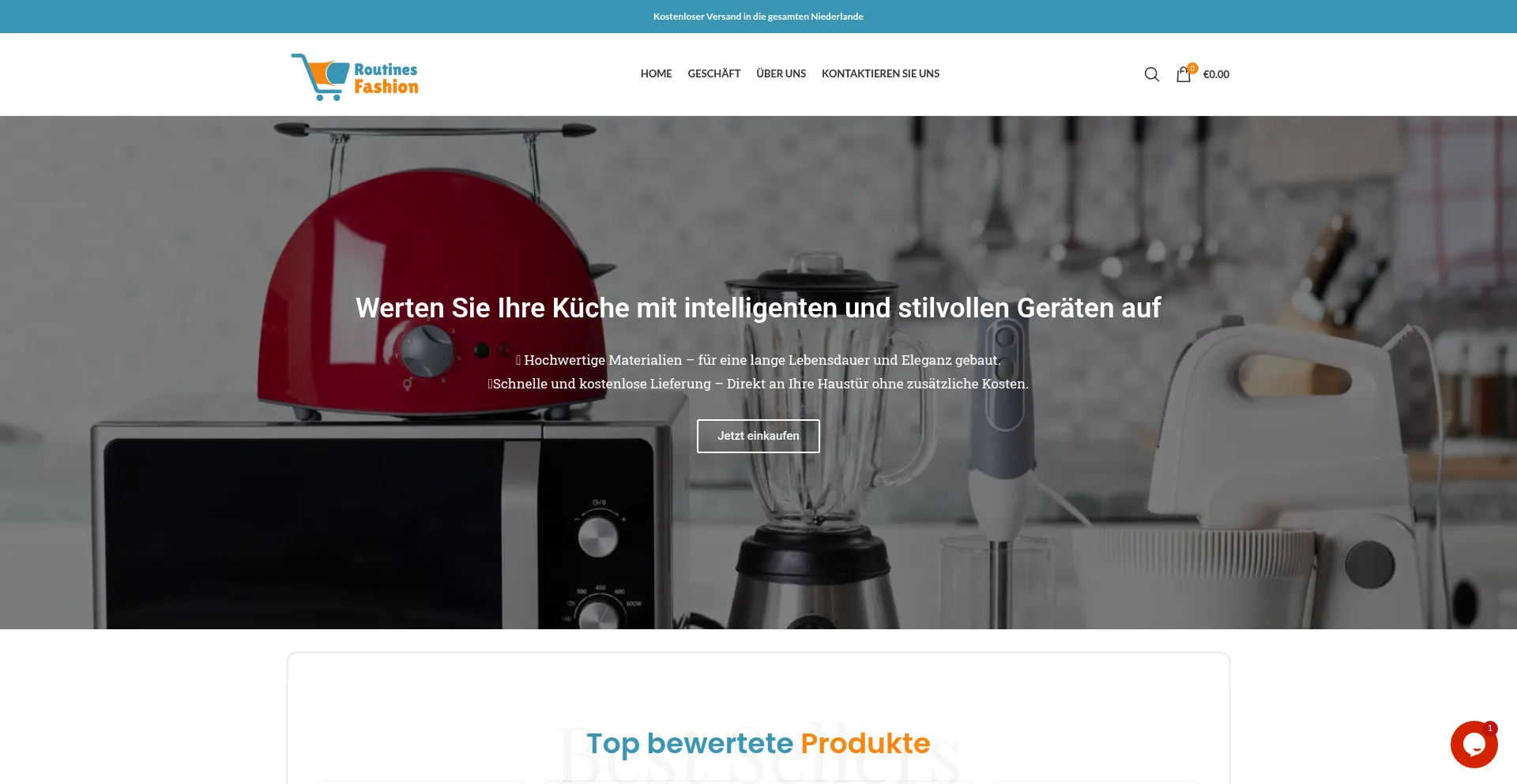 Website screenshot of Routinefashions.com