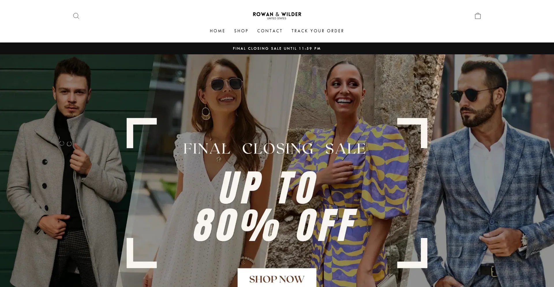 Website screenshot of Rowanandwilder.com