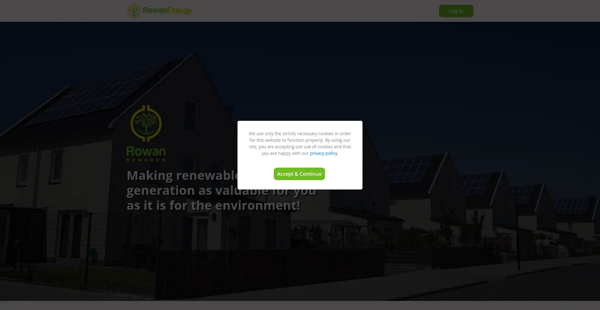 Website screenshot of Rowanenergy.com