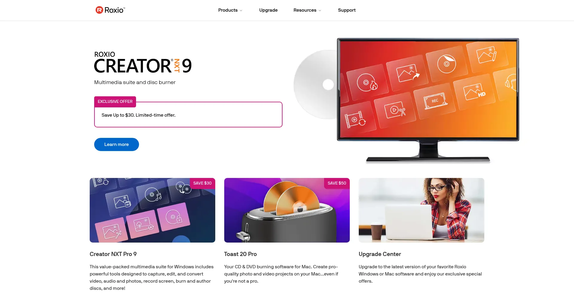 Roxio.com Screenshot