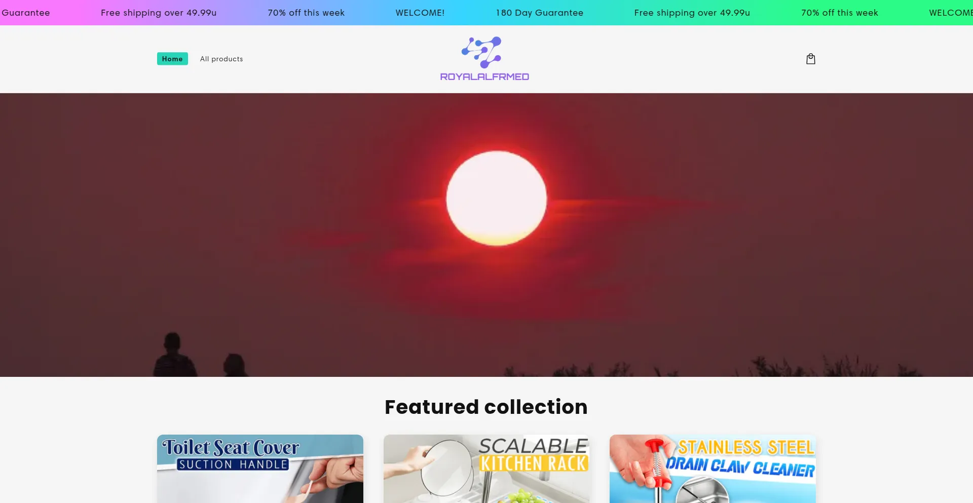 Website screenshot of Royalalfrmed.com