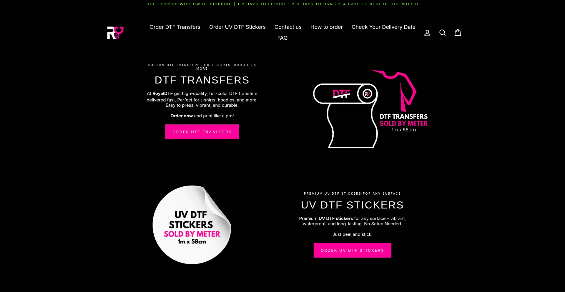 Website screenshot of Royaldtf.com