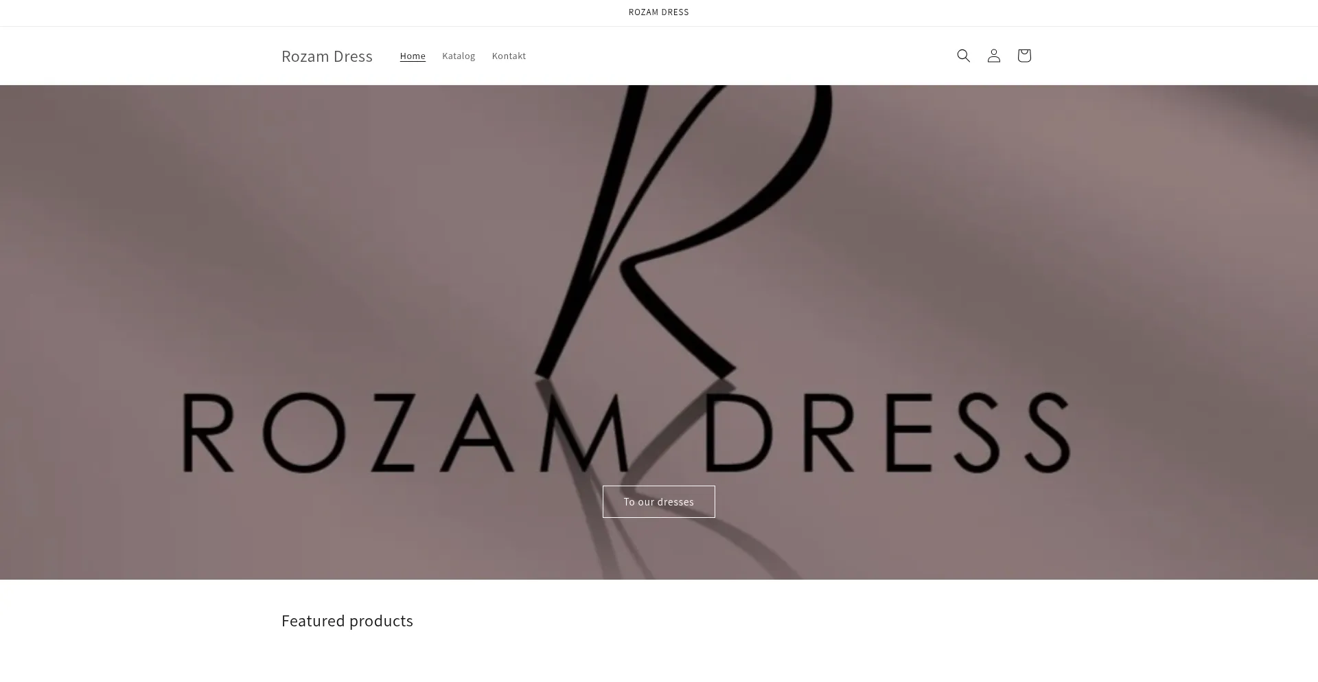 Website screenshot of Rozam-dress.de