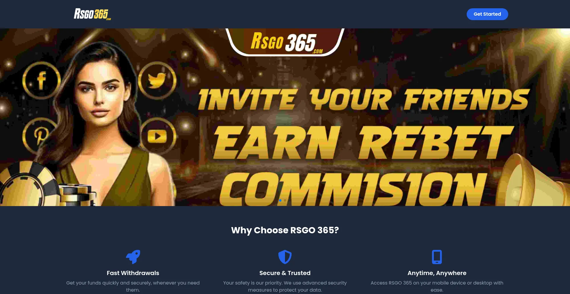 Website screenshot of Rsgo.xyz