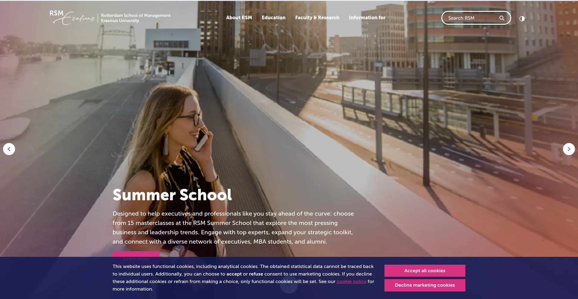 Website screenshot of Rsm.nl
