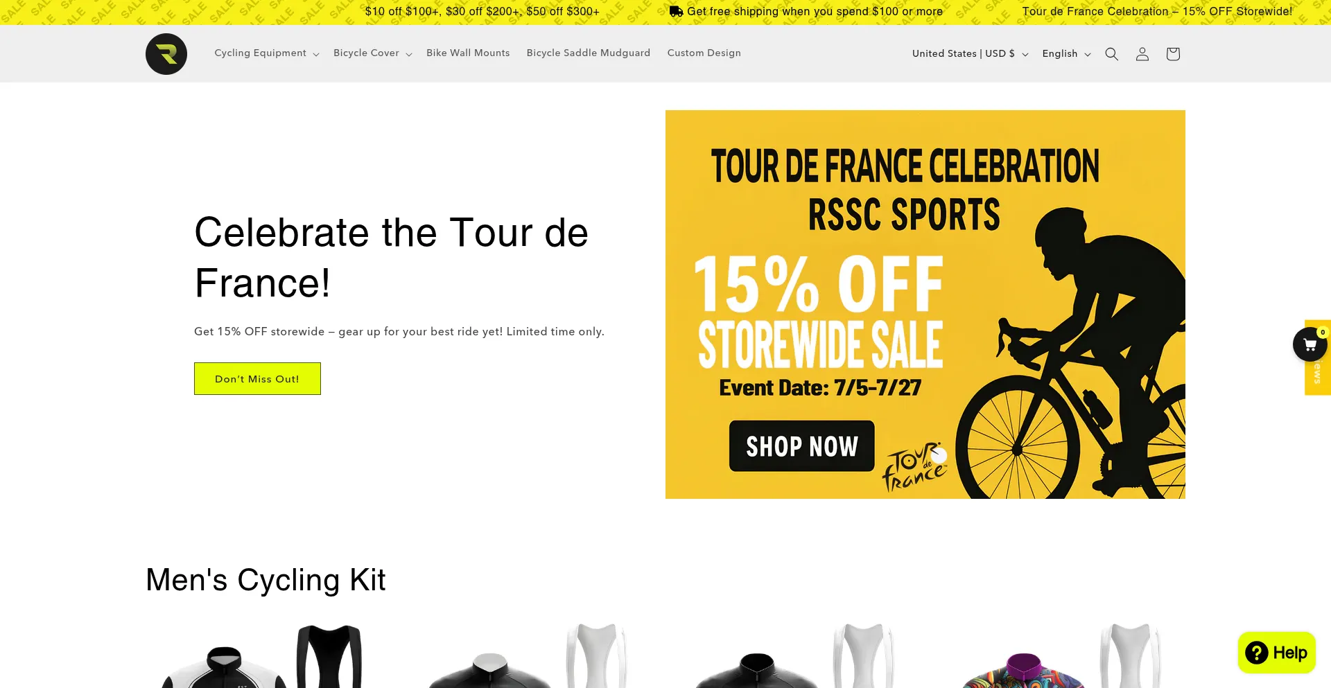 Website screenshot of Rsscsports.com